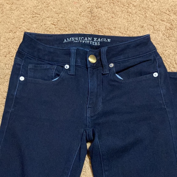 American Eagle Outfitters Dark Blue Skinny Jeans NWOT - Picture 4 of 5